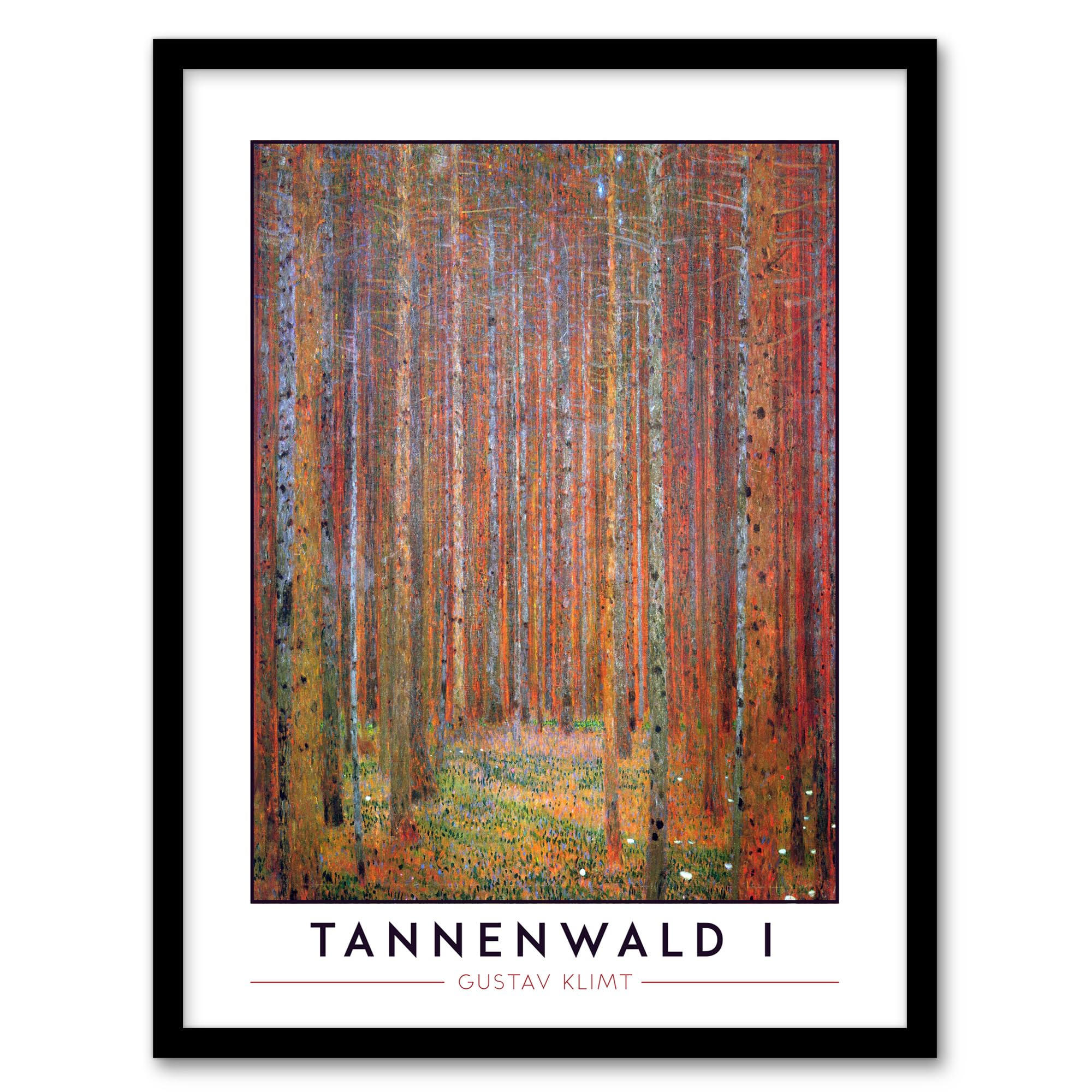Artery8 Gustav Klimt Tannenwald I Fir Forest Painting Living Room Artwork Framed Wall Art Print A4