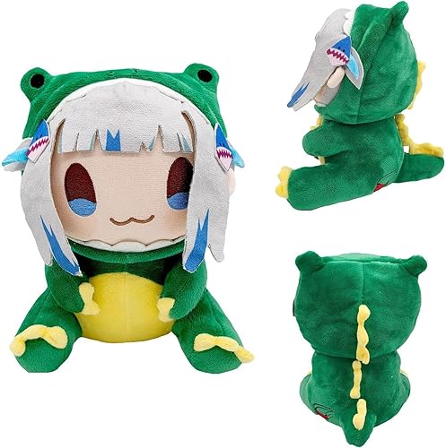 Miniatura 5 de Juguete de peluche de Dino Gura de 787 pulgadas muñeca de figura de anime de Shark Gura Baby Shark Plush Animal de peluche Gawr Gura Figura almohada