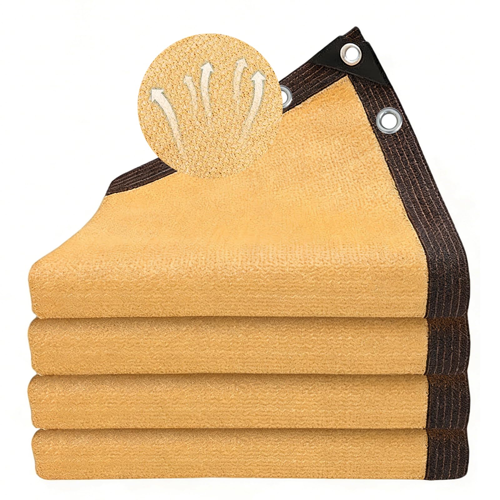 Schattierungsnetz, Garten Schattennetz mit Ösen, Schattiernetz 80-95% uv-Schutz Sonnenschutznetz, Beschattung GewäChshaus füR Balkon Pergola Sichtschutz Terrasse Carport Pool