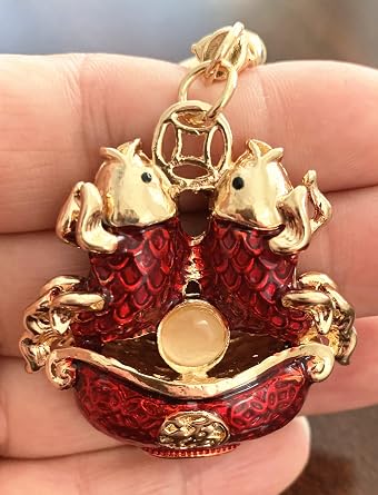 Betterdecor Feng Shui Carp/Lucky Fish Key Ring Key Chain for good fortune