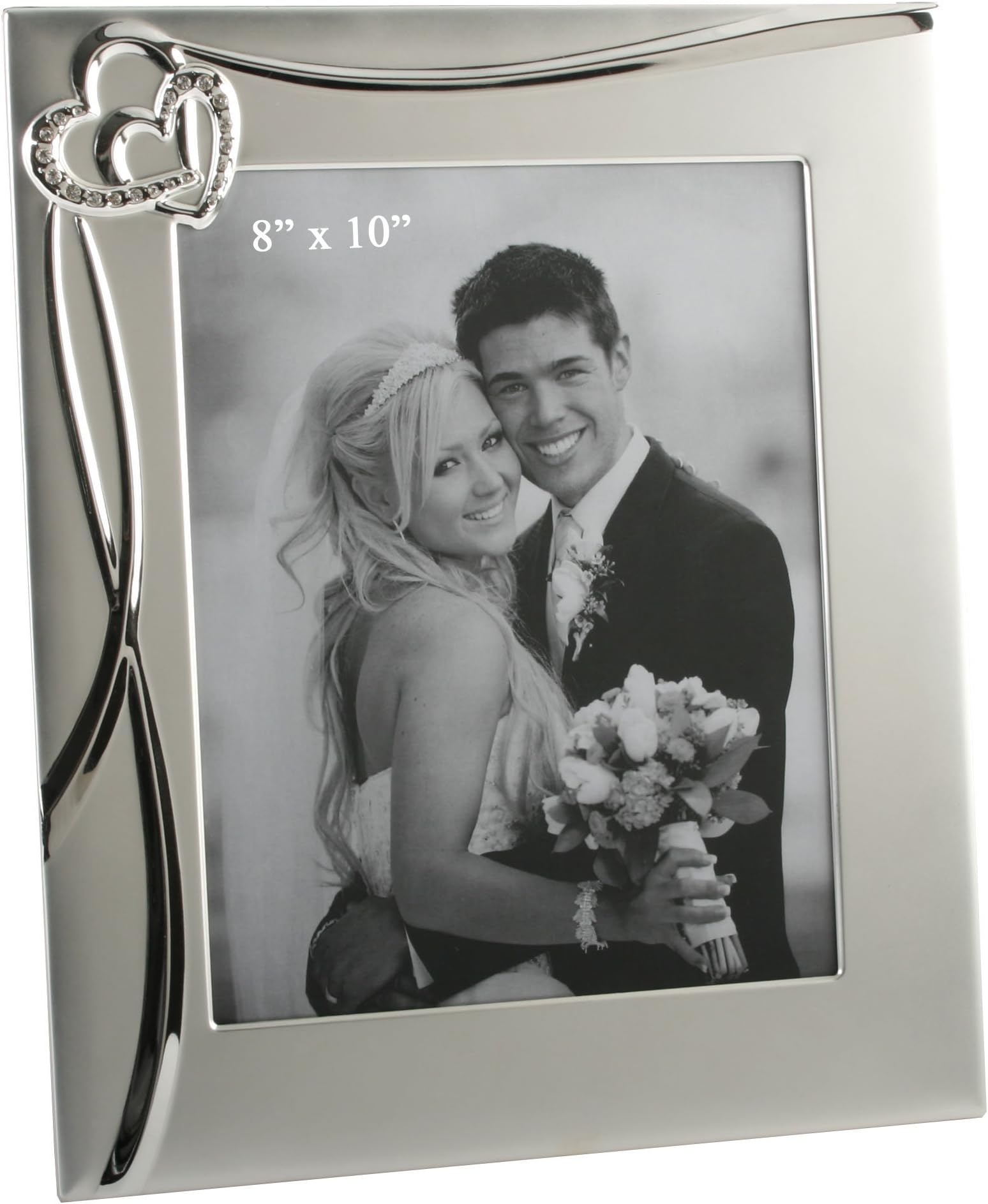 3D Waves & 2 Hearts Photo Frame 8 x 10