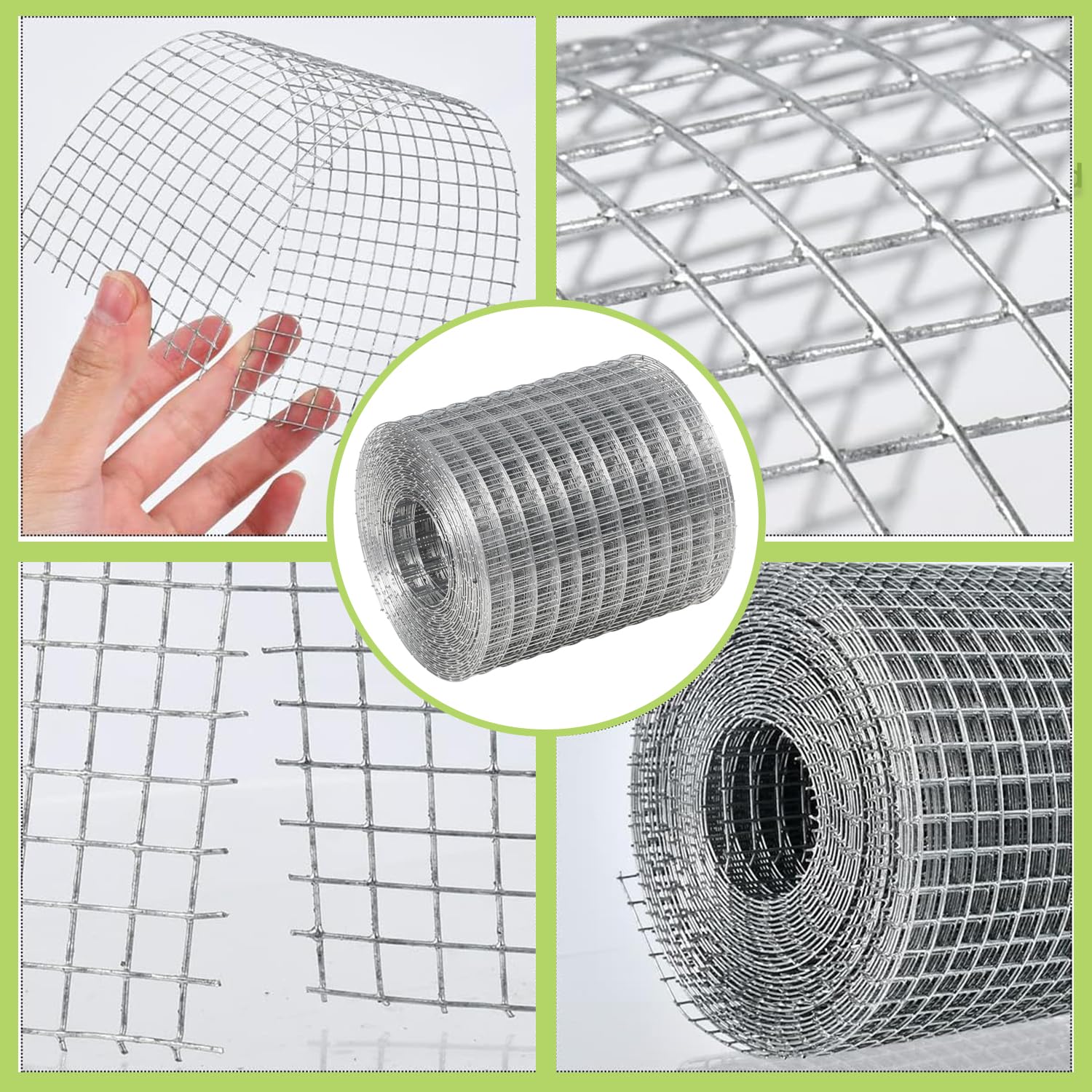 MUXHEL – 2 Rotoli Rete Metallica Zincata Per Polli, 40 Cm X 16 M Ciascuno, Maglia Esagonale 2,8x4 Cm, Antiruggine, Leggera E Tagliabile, Per Recinti E Protezione Giardino