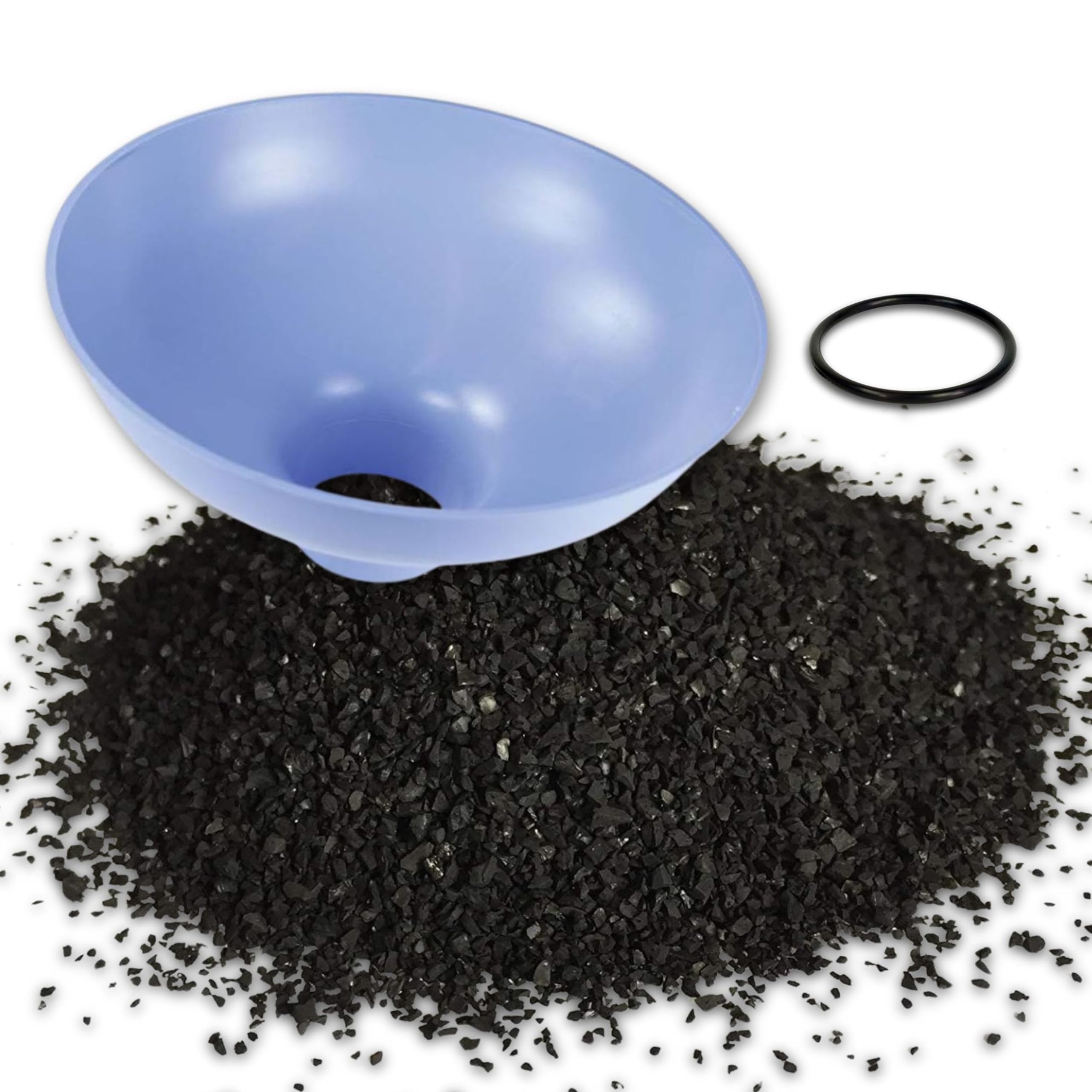 IPW Industries Inc. - Activated Carbon Coconut Shell for Pelican PC600-R and Whole House Water Filter, Granular Carbon Media with Funnel, 15 lbs