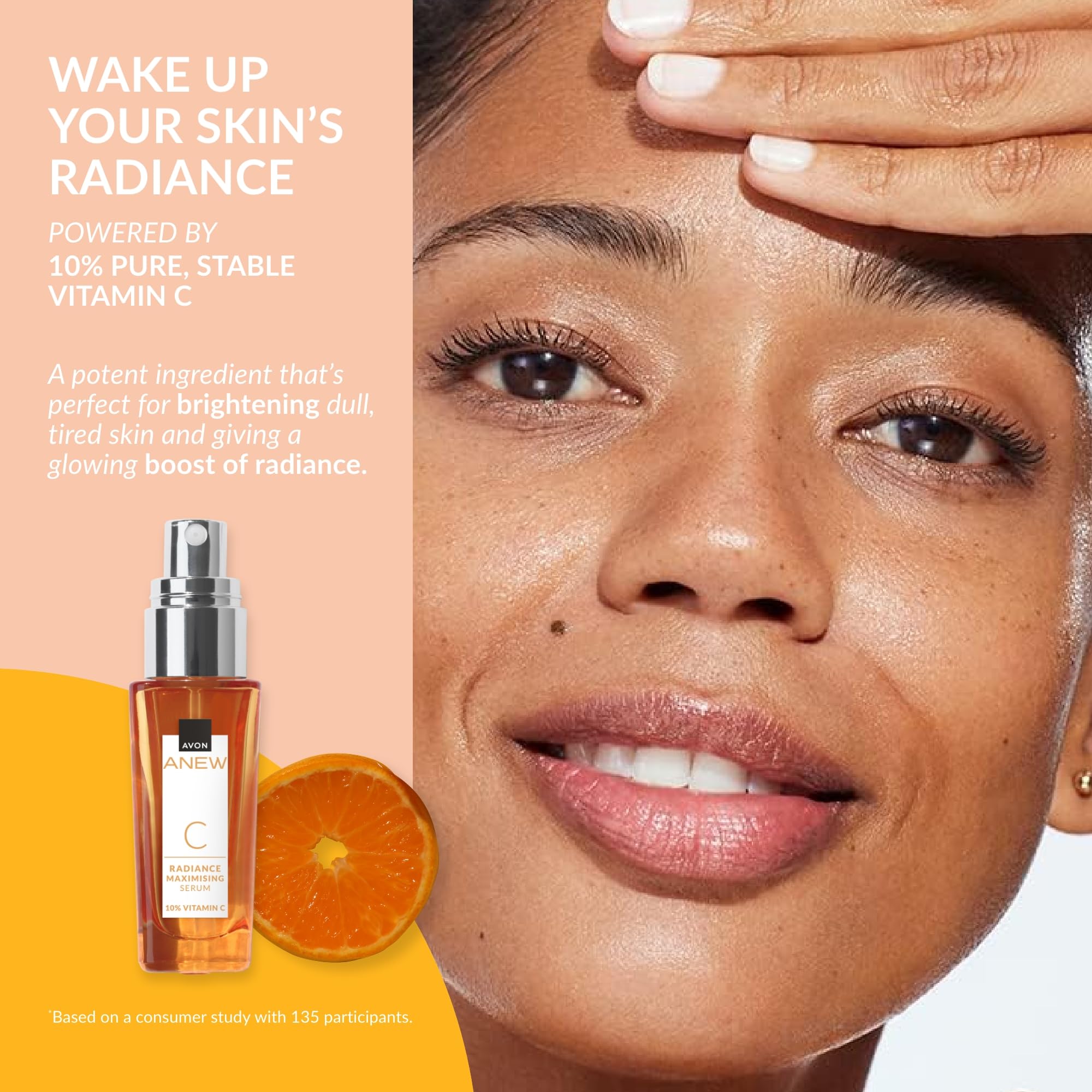 Avon Anew Radiance Maximising Serum 30ml + Anew Vitamin C Eye Cream Set 15ml +, Brightens Dull and Tired-Looking Skin - Image 2