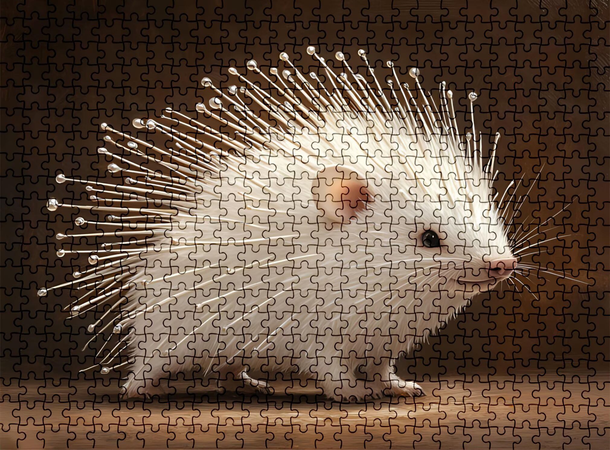 Puzzle 3000 Teile, Holzpuzzle Erwachsene - Impossible Puzzle 122 x 81 cm niffliges Denkspiel & Denksport für Frauen & Männer, Familienspiel für Spieleabende, Geschenk für Frauen Tier Igel w0-145
