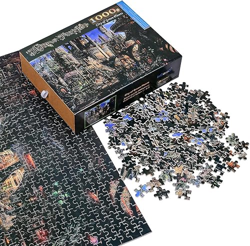 Miniatura 2 de Ingooood - Rompecabezas de 1000 piezas para adultos- Serie de fantasía - Ciudad de plantas verdes_IG-1146 Rompecabezas de madera de entretenimiento