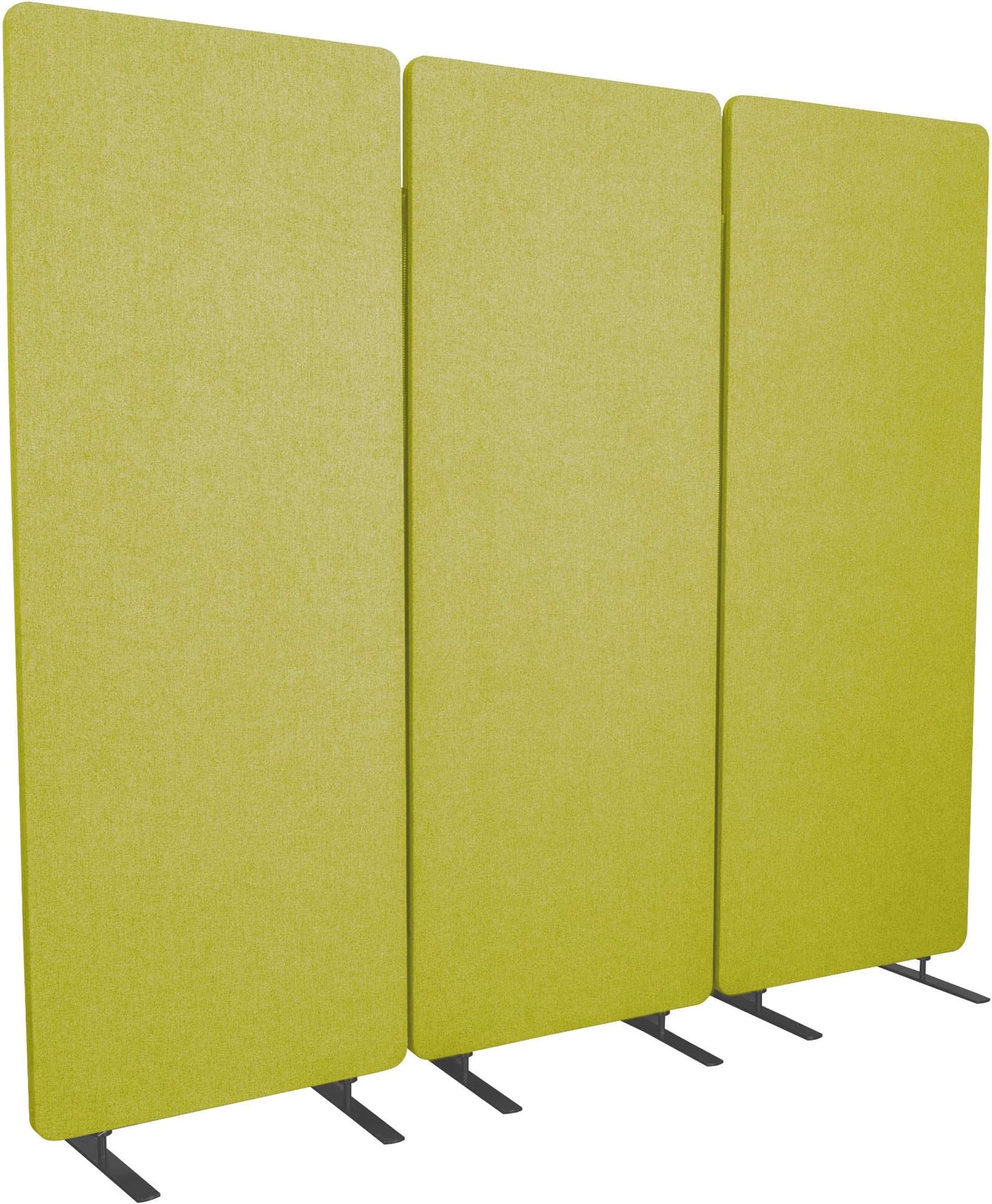 ReFocus Acoustic Room Divider | Office Partition – Reduce Noise and Visual Distractions with This Easy-to-Install Wall Divider (72" X 66" 3-Pack, Tea Green)