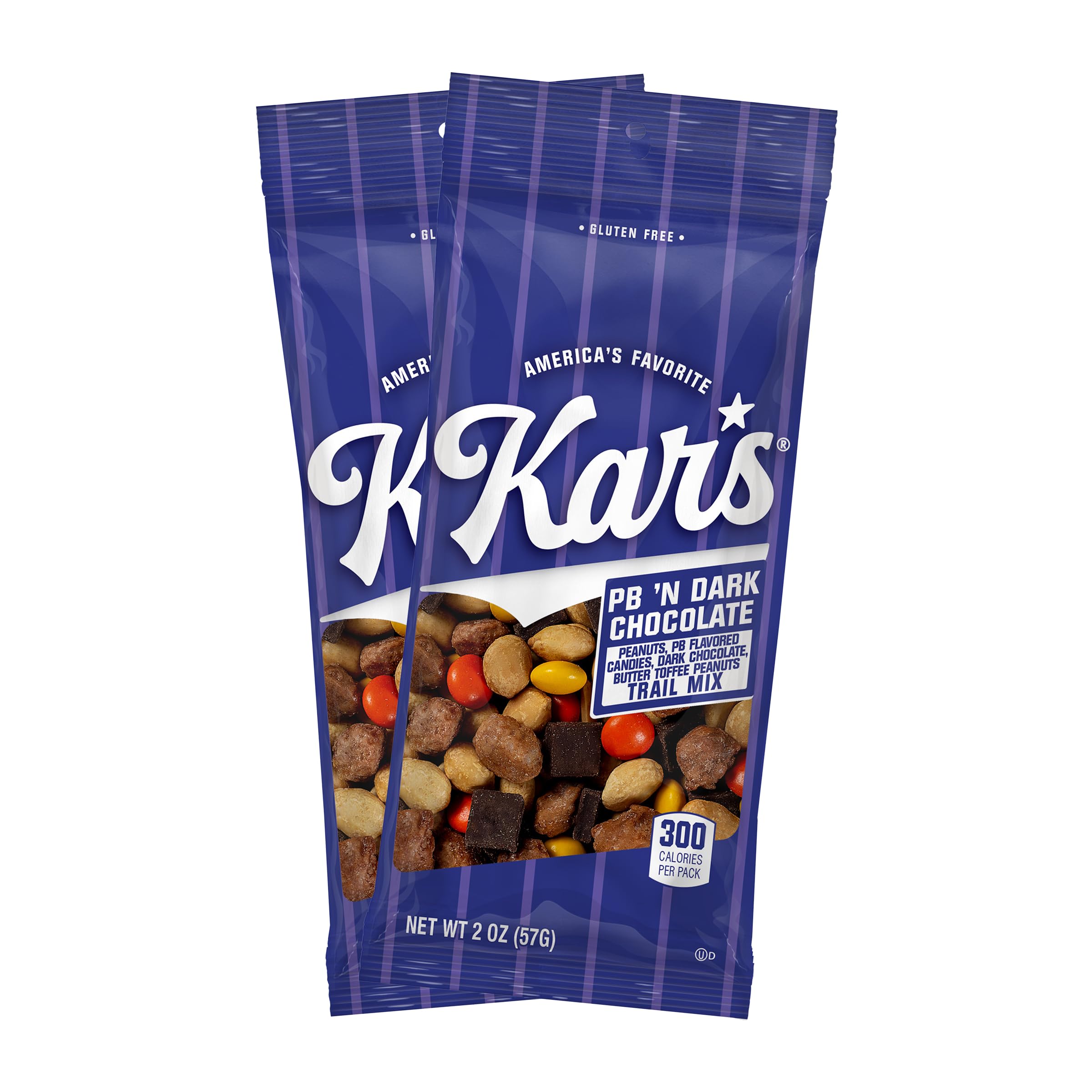 Kar’s Nuts Peanut Butter ‘N Dark Chocolate Trail Mix, 2 oz Grab & Go Bags, Individual Snack Packs (Pack of 72), Gluten-Free Trail Mix Snacks