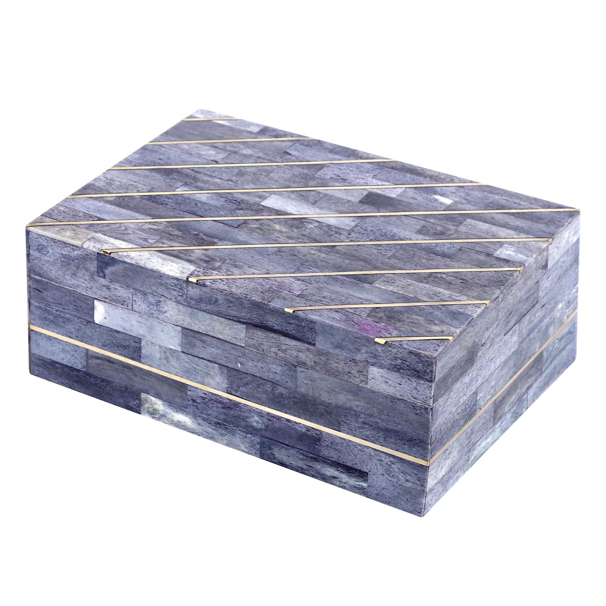 Handicrafts Home Decorative Storage Box with Lid, Boxes for Home, Coffee Table & Bookshelf, Keepsake & Memory Organizer, Remote Holder, Trinket Box, Boho & Vintage Accent Decor, AEGEAN CORAL, 9X6X3.5