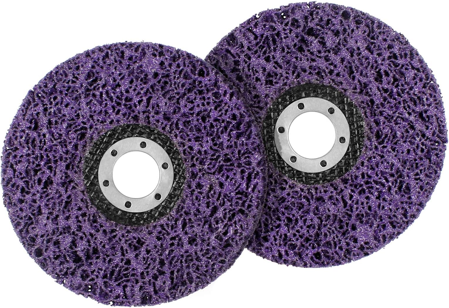 2 PCS Poly Strip Disc Wheel 125mm Polishing Disc Poly Strip Wheel Discs Effective Paint Rust Remover Clean Tool Abrasive Wheel For Angle Grinder (Purple)
