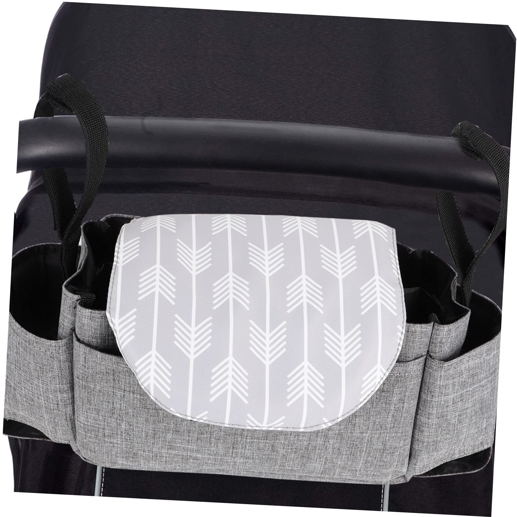 ibasenice 2pezzi Organizer Per Carrozzina Multiuso Con Portabicchieri e Tasche Per Pannolini Sacchetto Chic Per Passeggini e Pram Soluzione Di Stoccaggio Leggera e Resistente