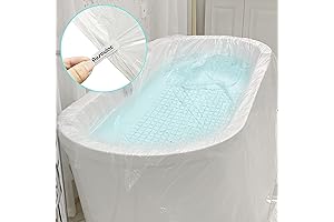 12 Pcs Bathtub Cover Disposable Bathtub Liner Large (102x47') for Travel, Ausaulac Tub Liner
