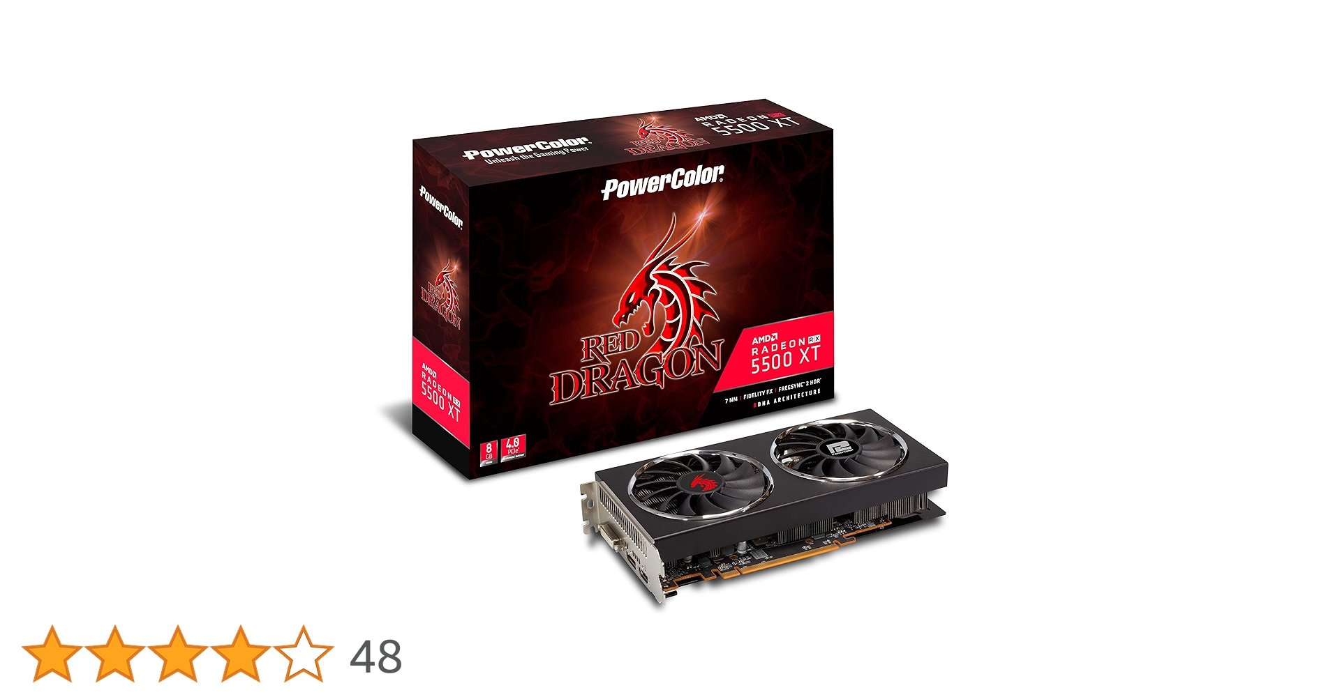 RX5500XT (VRAM8GB) PowerColor グラボ Amazon | PowerColor AMD Radeon RX5500XT搭載 グラフィックボード