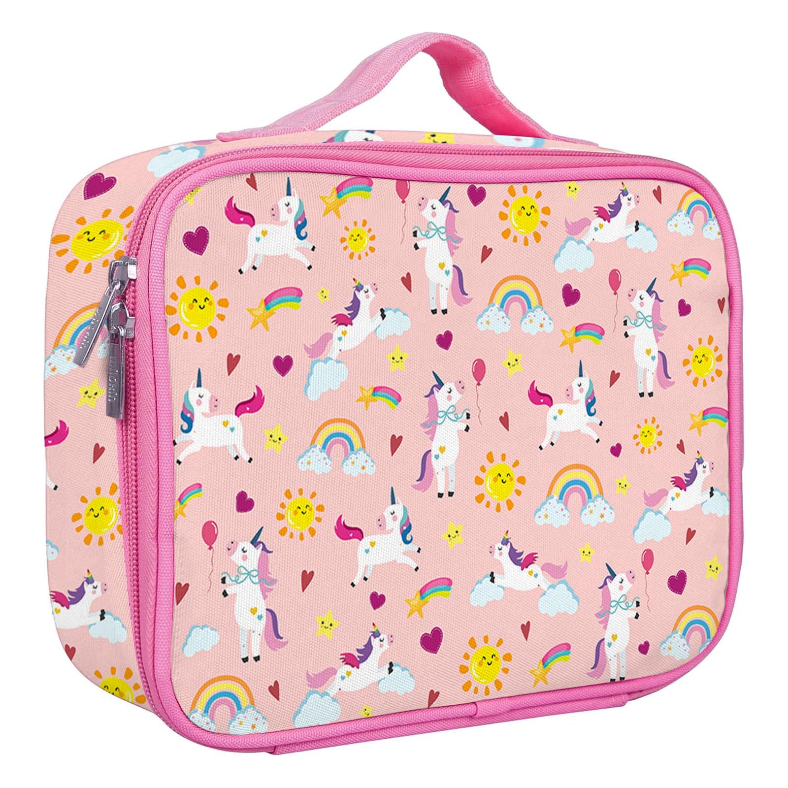 Bolsas de almuerzo con diseño de unicornio para niñas, lonchera aislada para niñas, adolescentes, escuela, trabajo, oficina, viajes, picnic, impermeable, a prueba de fugas, portátil