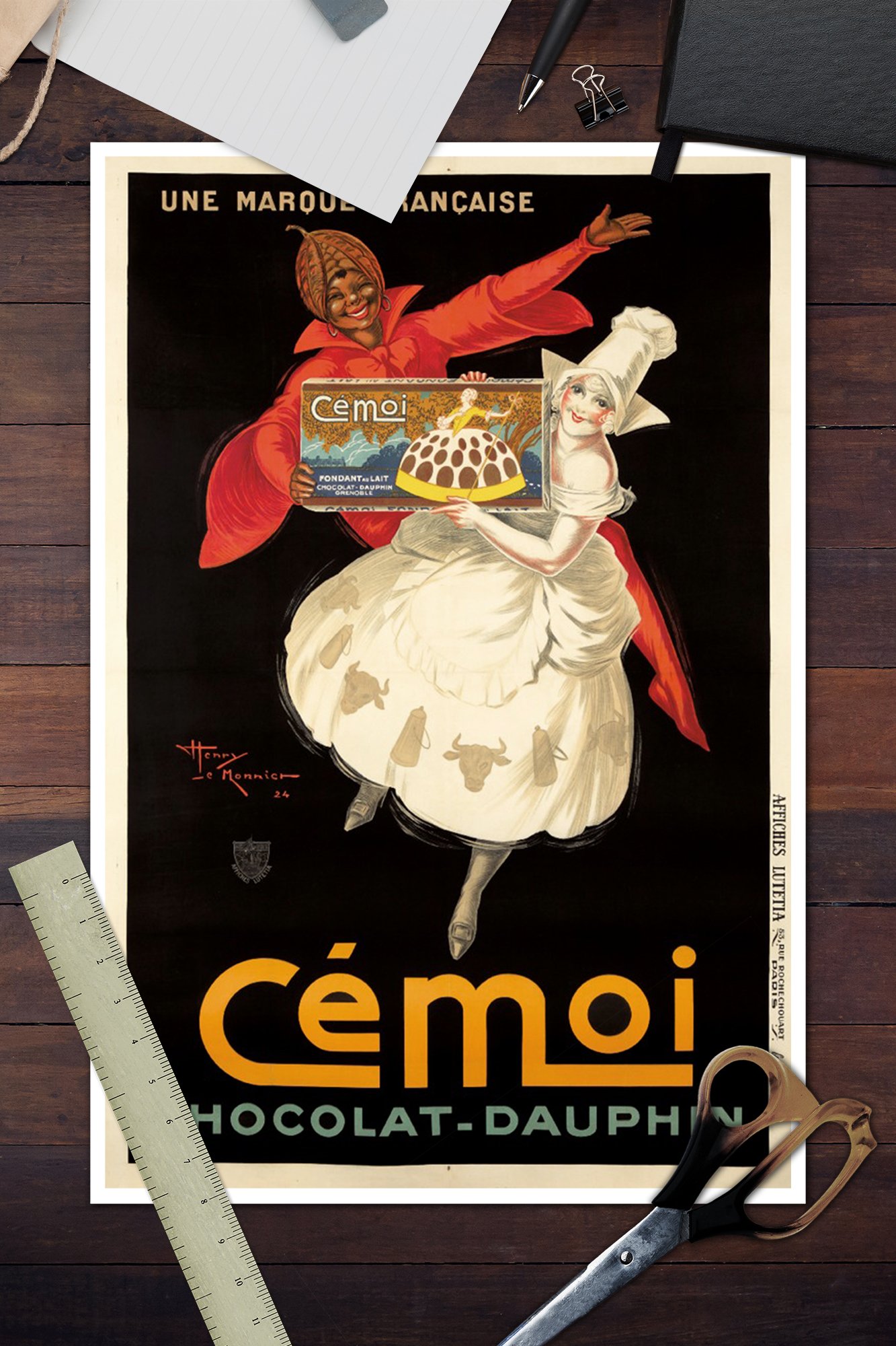 Amazon.com: Cemoi Chocolat, Dauphine Vintage Poster (artist