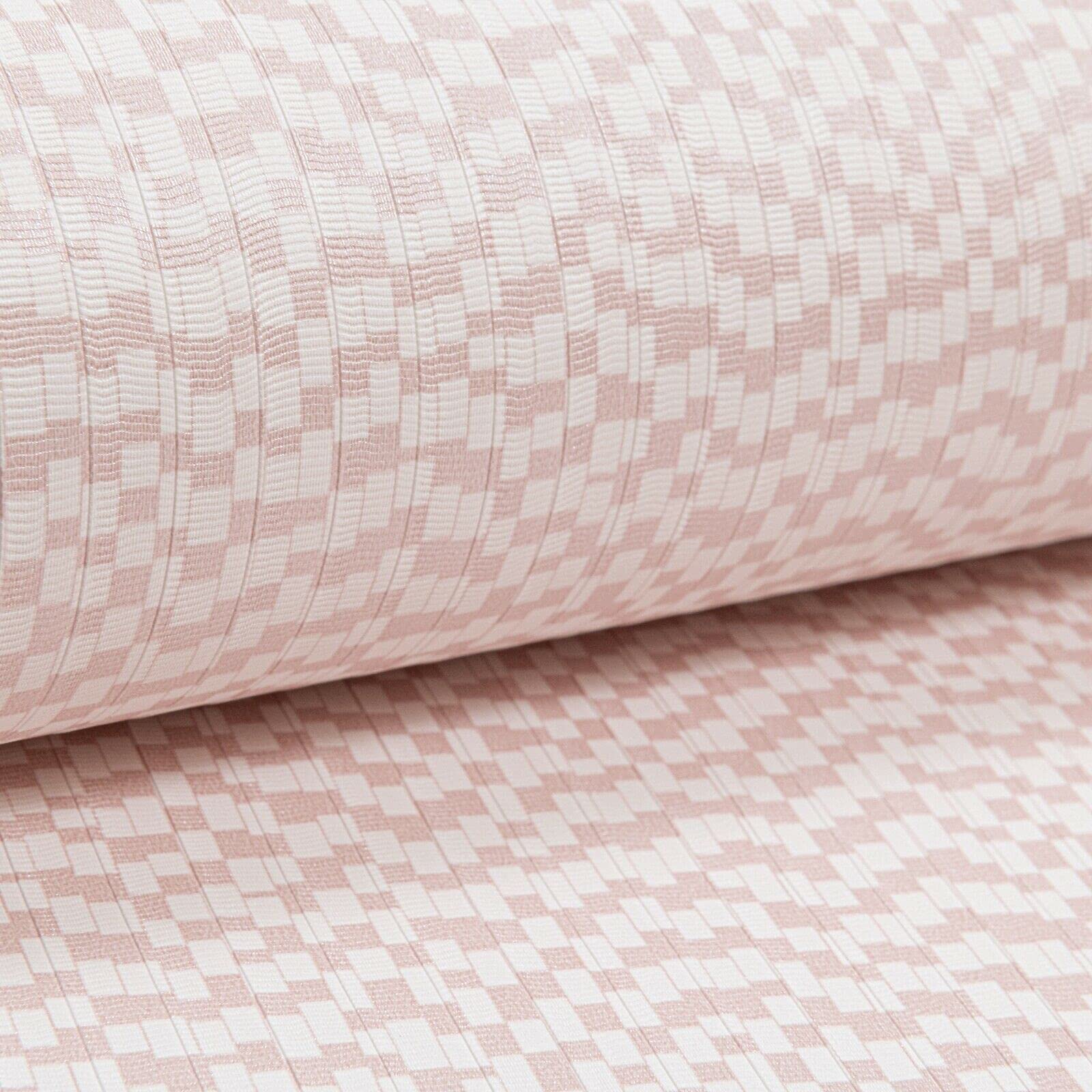 SOPHIE LAURENCE Blush Pink White Geometric Vinyl Textured Wallpaper Roll Living Room Bedroom Paste The Wall