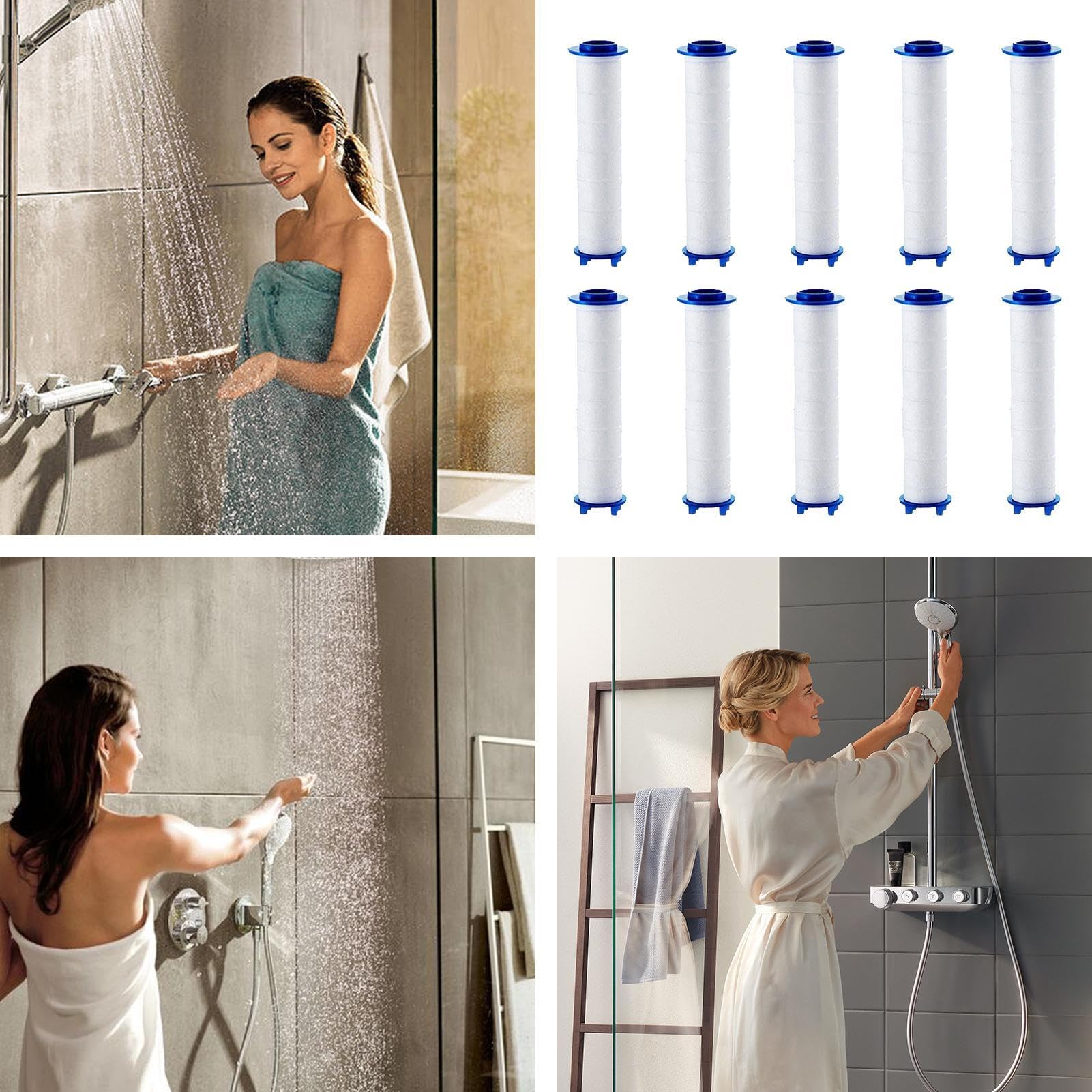 Filtro doccia – Cartuccia filtro addolcitore per soffione doccia – versatile ed efficiente filtrazione spray per soffione doccia, rimuove sedimenti e particelle nocive