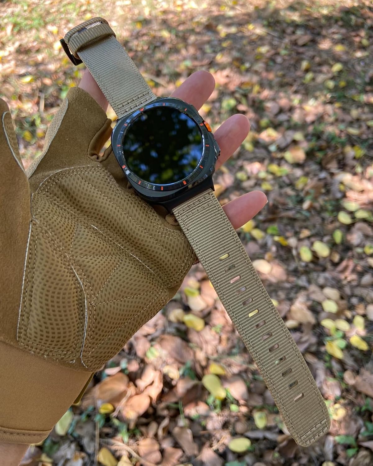 SMITHA Nylon Watch Band Compatible with Samsung Galaxy Watch Ultra 47mm Band (2024/2025) - Glossy Military Nylon Strap for Ultra 2/1 - Comfortable Non-Taper Sport Strap