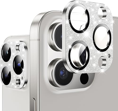 WSKEN Protector de lente de cámara para iPhone 15 ProiPhone 15 Pro Max, aleación mate prueba inastillable Protector de pantalla de cámara de vidrio