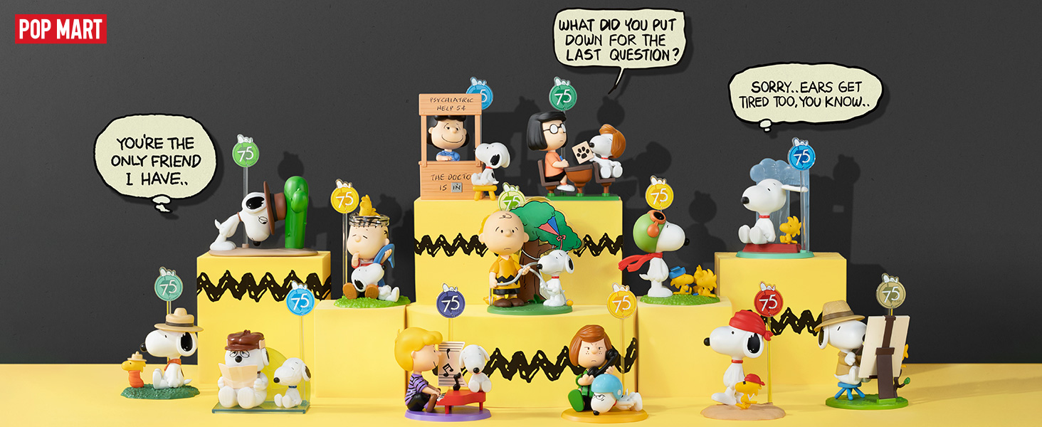 ゲームキャラクター PEANUTS POPMART Peanuts 75th Anniversary Amazon.com: POP MART Peanuts 75th Anniversary | Snoopy Comic Life