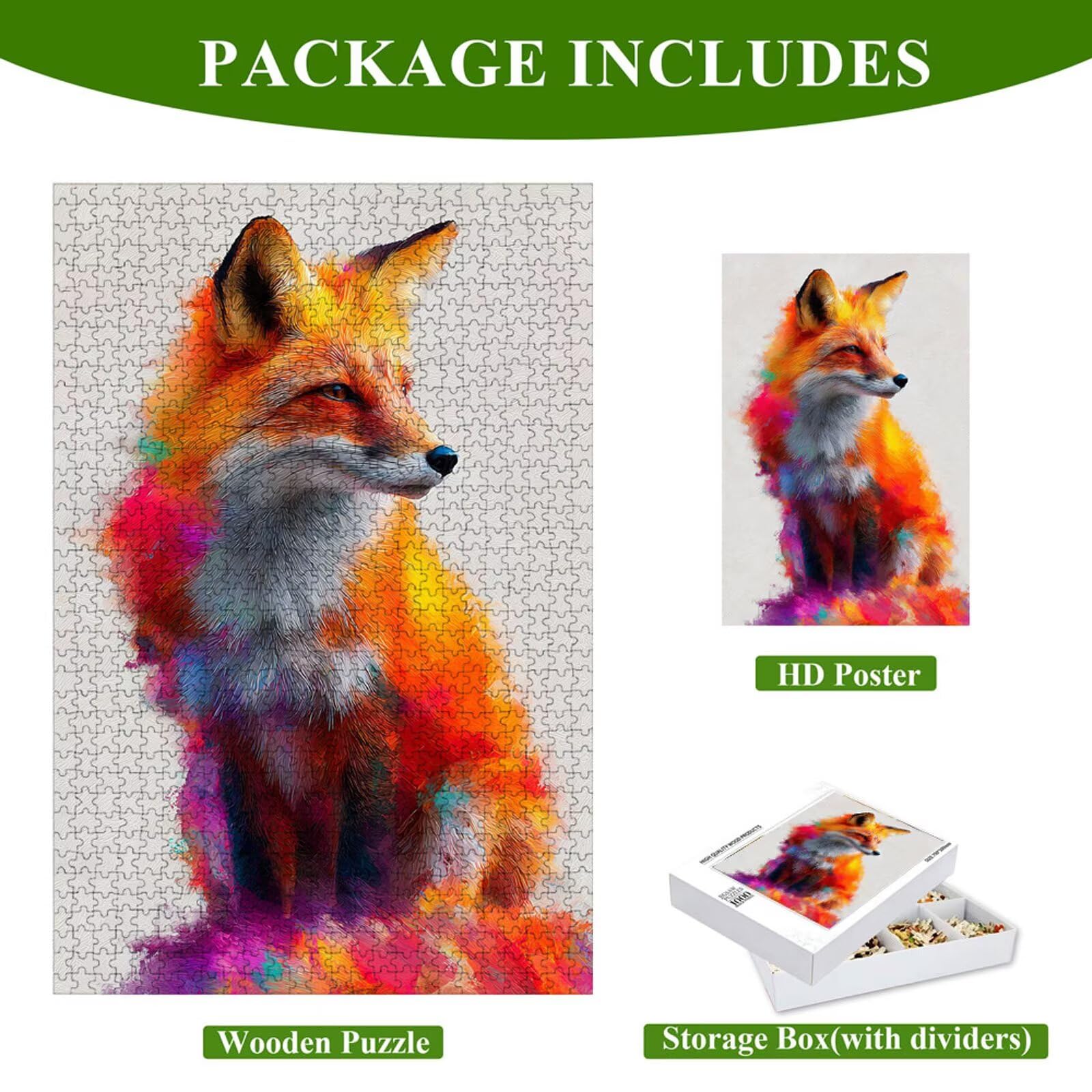 5000 Pezzi Puzzle Adulti - Animale & Arancione - Fabbricazione in Legno Robusto (Forma Classica) - Decorazione Murale con Poster - Prodotto Riservato ad Adulti e 14 Anni in Su (181x105cm) P3#833