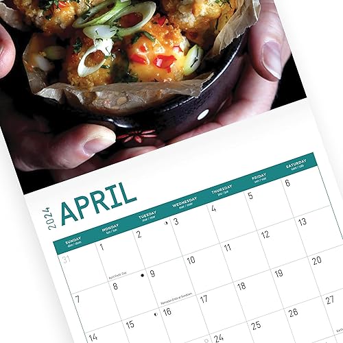 Miniatura 8 de Bright Day - Calendario mensual de pared de recetas veganas 2024, calendarios por una causa, 12 x 12 pulgadas, embalaje sin plástico, regalo de