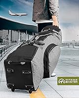 Vista 2 de OutdoorMaster Bolsa de Viaje de Golf Acolchada con Ruedas Reforzadas, Oxford 900D de Servicio Pesado Resistente al Desgaste y Resistente al Agua
