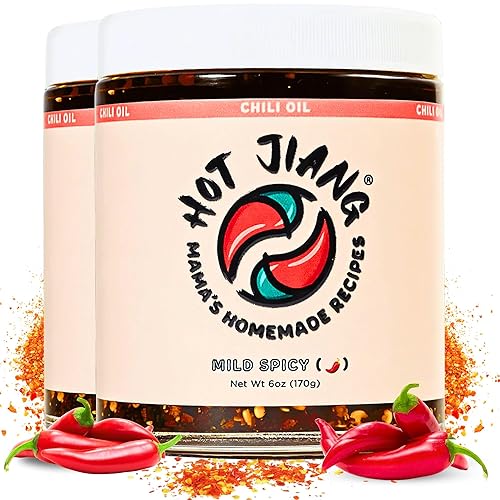 Hot Jiang Aceite crujiente de chile picante, chile rojo picante suave para cocina asiática, fideos, albóndigas, ajo crujiente, pimientos negros,