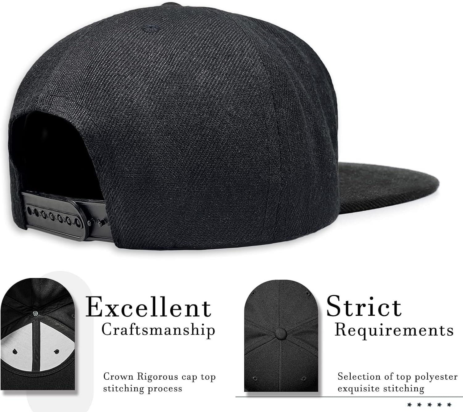 Negi Snapback Hats for Mens Hat Fitted Mountain Gaming Trucker Dad Black Flat Bill Adjustable Baseball Cap Brim - Image 5