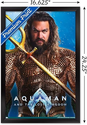 Miniatura 14 de Trends International DC Comics Movie Aquaman y el Reino Perdido - Póster de pared de Aquaman, 14.72 x 22.37 pulgadas, versión enmarcada en blanco
