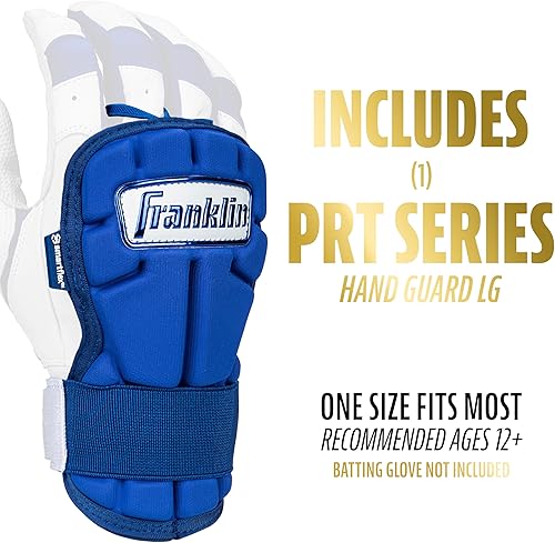Miniatura 2 de Franklin Sports Protector de muñeca y mano de béisbol  PRT LG Series Protector para adultos para bateo  Escudo protector para bateadores de mano