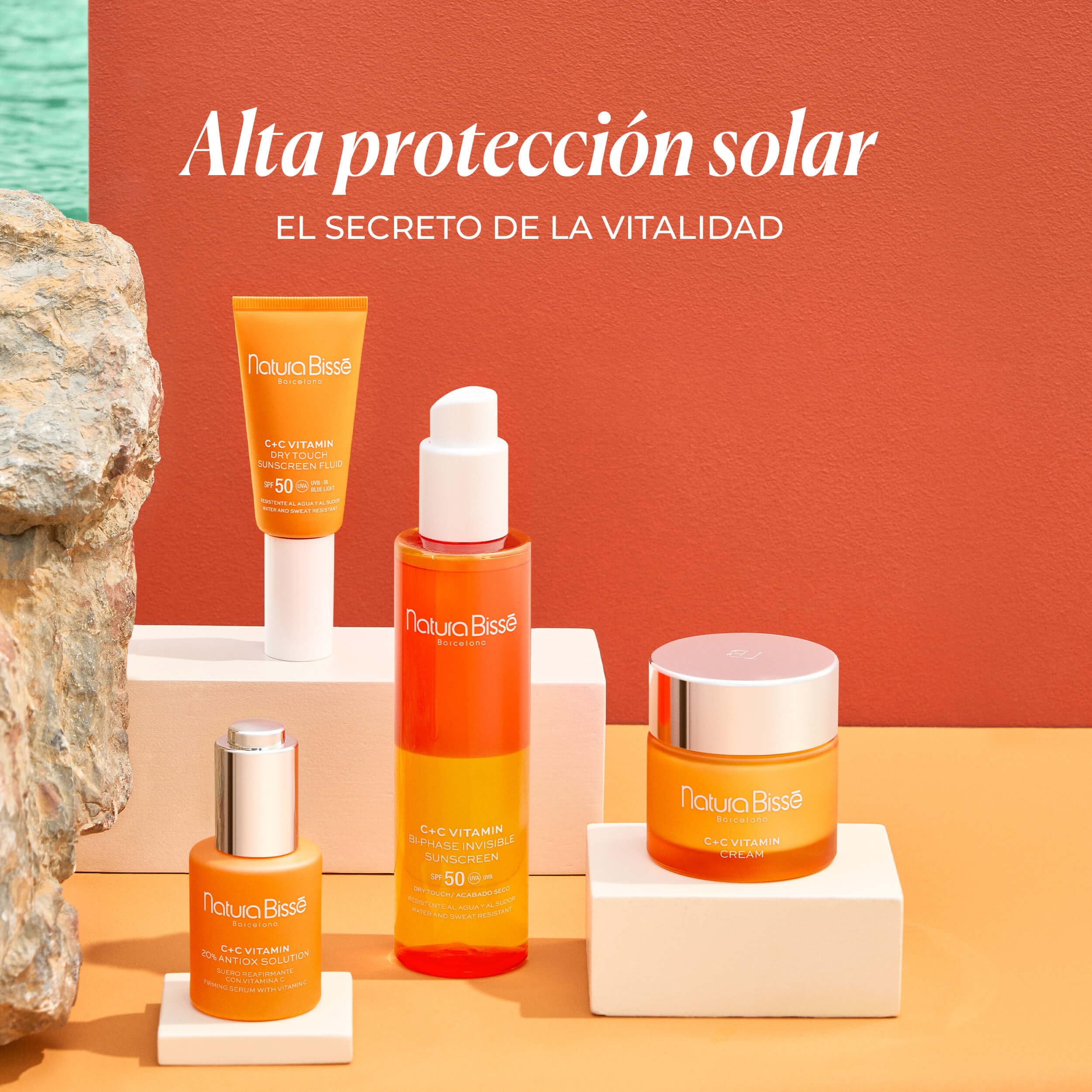 Natura Bissé C+C Vitamin SPF 50 Bi-Phase Invisible Sunscreen | Protector Solar Bifásico en Spray para Cuerpo con Aceite de Pepita de Uva y Vitaminas C y E | 200 ml