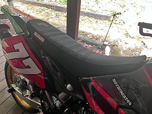Miniatura 7 de Funda de asiento de agarre múltiple compatible con Suzuki DRZ 400 DRZ400 Drz400 Drz400 2000-2021 (negro)