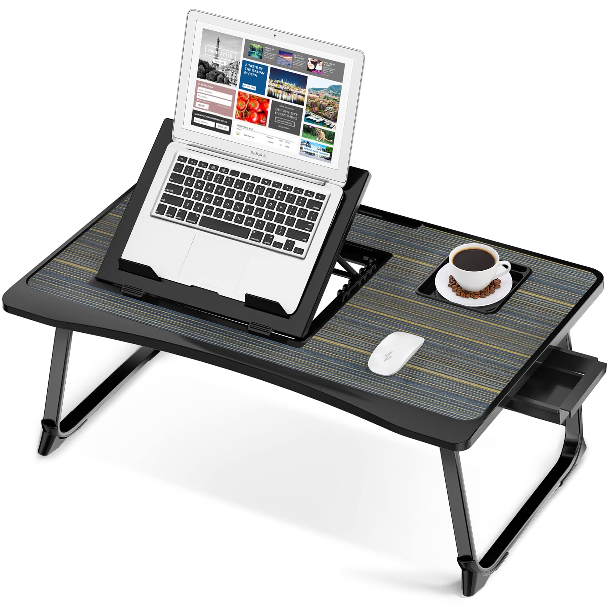 Buy Lap Desk for Adults, Saviki Serving Laptop Bed Tray Breakfast with