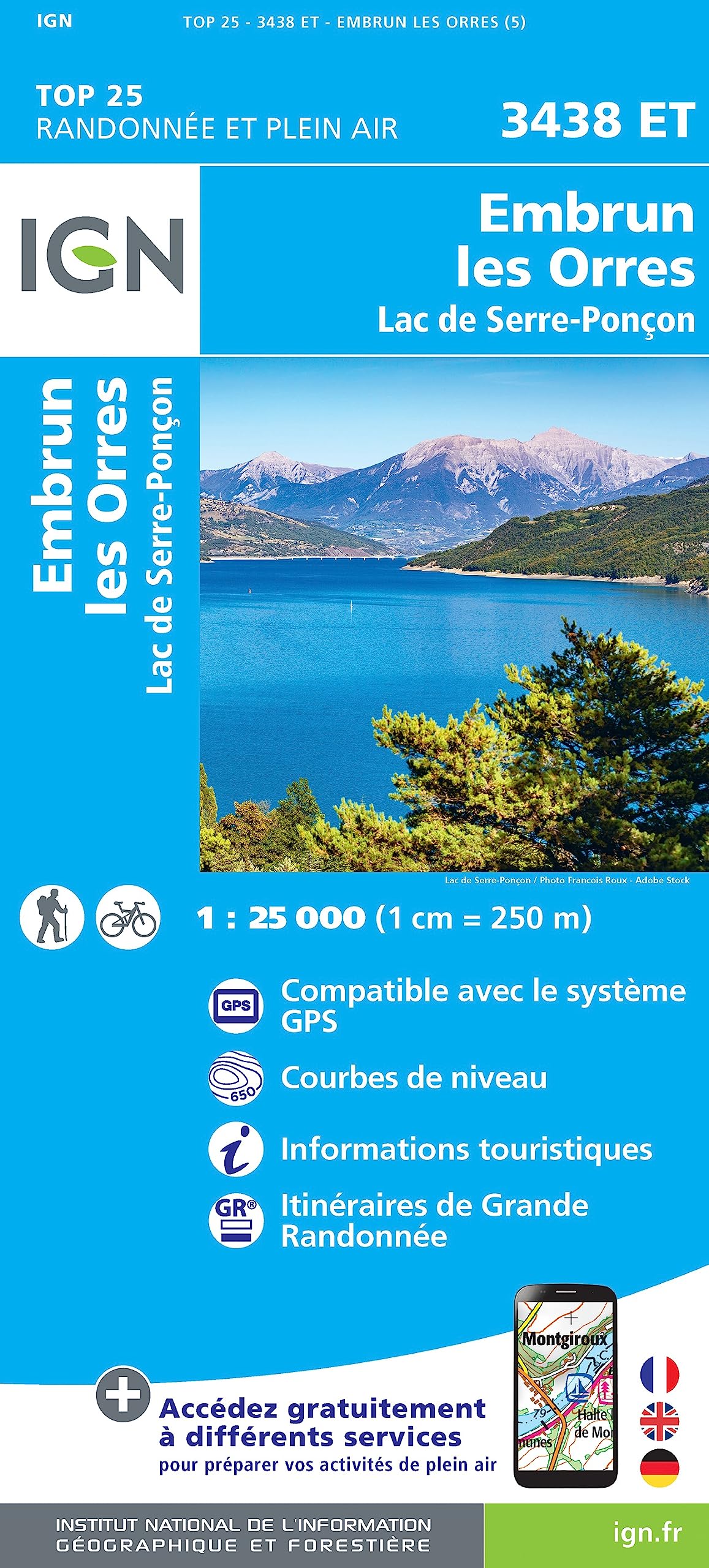 Cap Diffusion Bleu Top 25 - Embrun / Les Orres/Lac De Serre-Ponã§On Blue