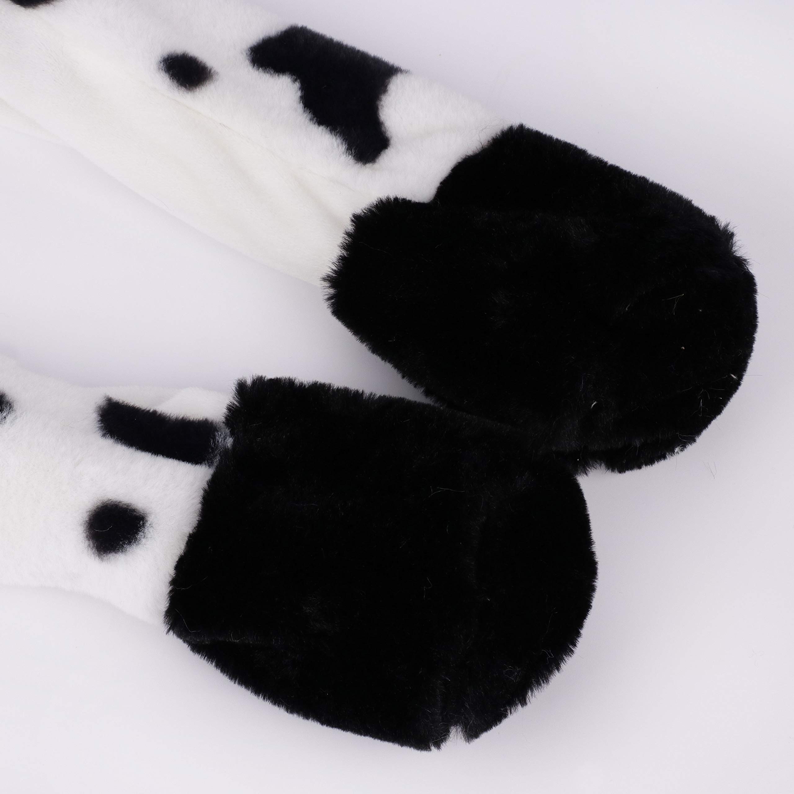 Hopearl Cow Hat with Ears Movable Jumping Pop Up Hat Plush Farm Animal Holiday Cosplay Funny Gift for Kids Girls 56cm