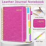 Hardcover Spiral Carnets de notes pour le travail 8,5''x 11'', 300 Pages 5 Cahier de notes des sujets avec les séparateurs & Onglets, A4 Spiral Journal pour les femmes, Cahier de notes du Collège pour les élèves de l'école Note-Takeing