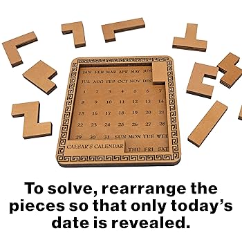 Amazon.co.jp: Project Genius Caesar's Calendar 木製パズル