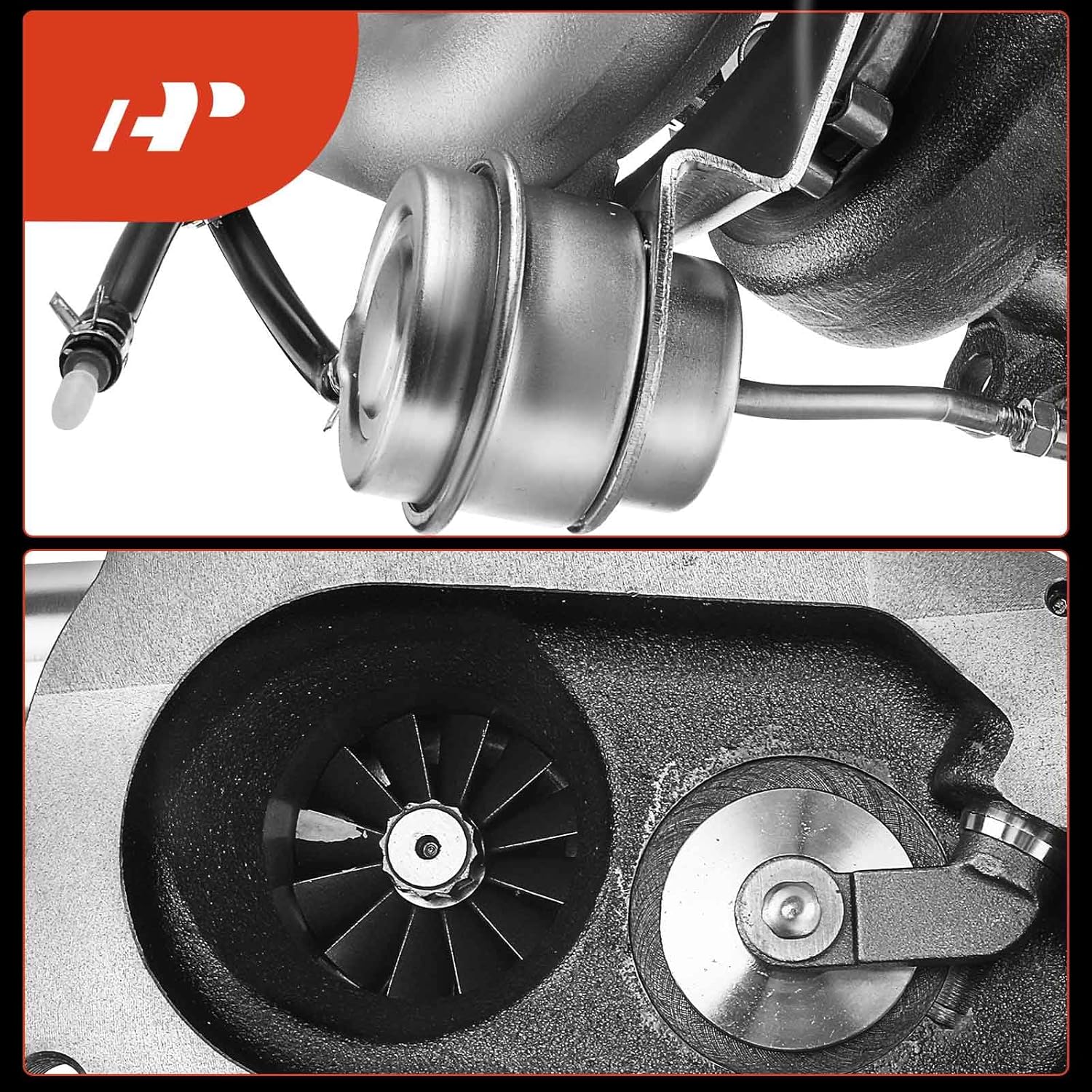 A-Premium Complete Turbo Turbocharger Kit, with Wastegate Actuator & Gasket, Compatible with Subaru Baja 2004-2006, Forester 2004-2008, Impreza 2002-2007, 2.0L 2.5L, Replace# 49377-04300, 14411-AA360