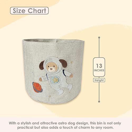 Miniatura 2 de MON AMI Canasta de almacenamiento redonda para perros Astro de primera calidad para organizar, se puede utilizar como cesta de lavandería,