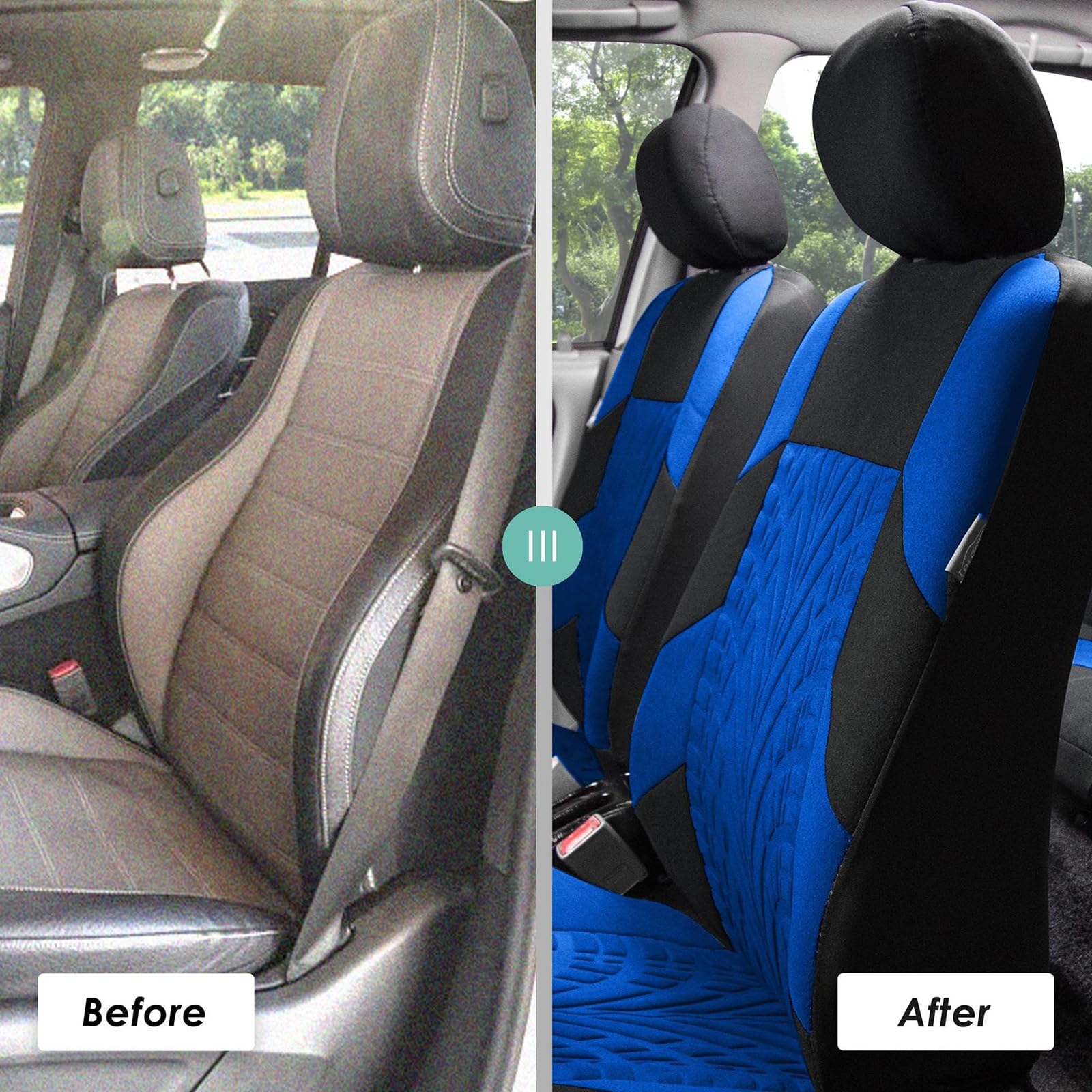 Housses de Sièges de Voiture pour Dacia Sandero Stepway 2015-2019 2020 2021 2022 2023 2024, Ensemble de Housses Siège, Jeu Complet Avant et Arrière, Accessoires Intérieur,B