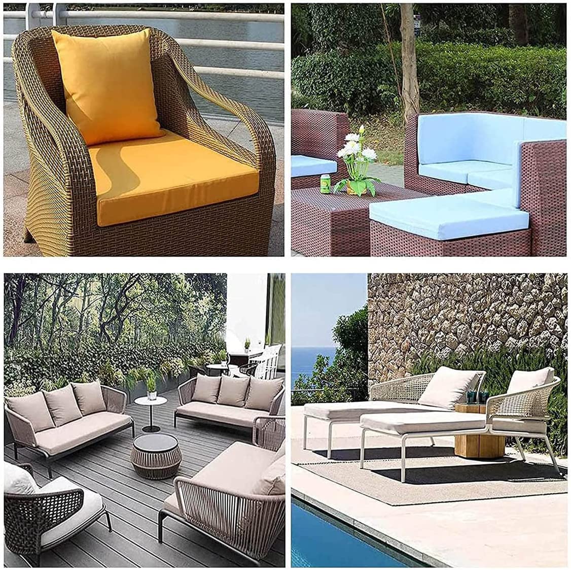 Soporte impermeable para banco de 2/3/4 asientos, uso en interiores y exteriores, 100/120 cm de grosor, almohadilla de piel de jardín para patio, columpio y mesa