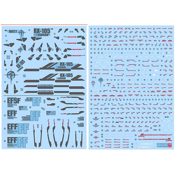 Buy High Precision Decals Decal for BANDAI Gundam HGUC 1/144 XI Gundam VS Penelope Gundam Scale