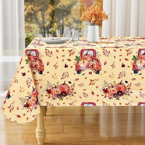 Miniatura 44 de misaya Mantel rectangular de vinilo impermeable, mantel lavable con reverso de franela, mantel de plástico para cena, picnic, interior y exterior