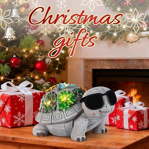 Miniatura 3 de Estatuas solares de jardín con suculentas y luces LED, regalos de cumpleaños para mujeres, mamá, abuela, decoración solar al aire libre para patio,