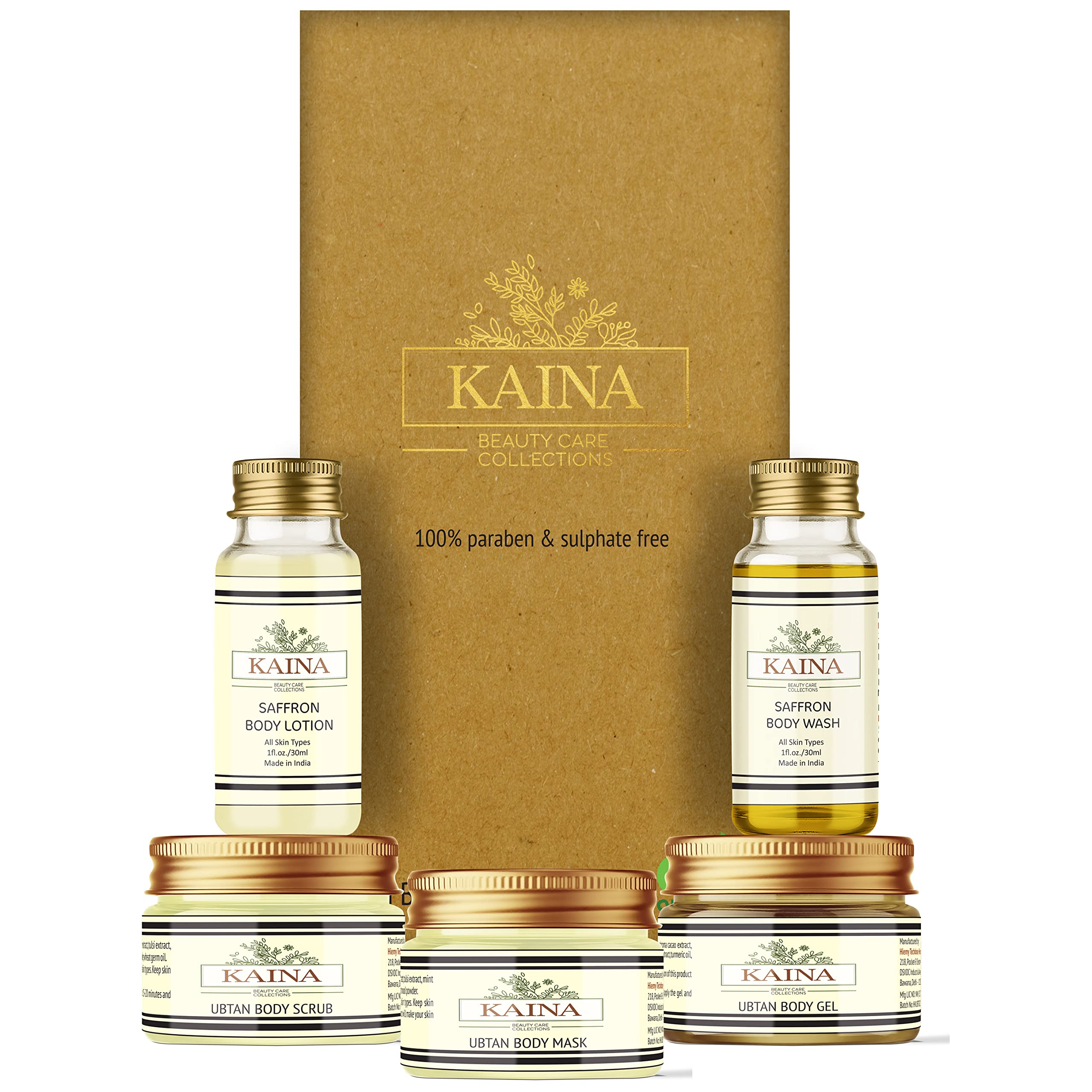KAINA BEAUTY CARE COLLECTIONS Ubtan Body Polishing Kit - Set of 5