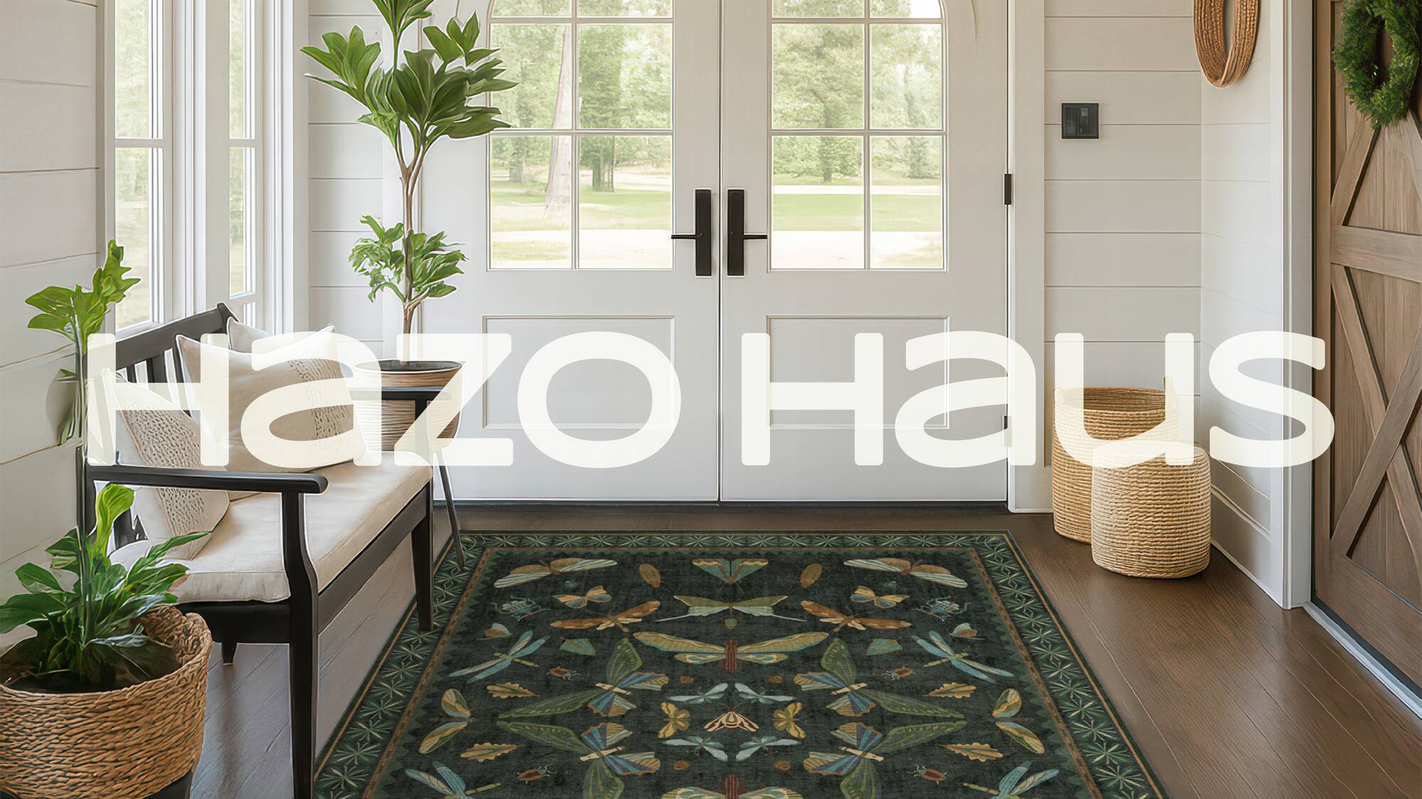 Amazon.com: Hazo Haus 2x3 Entry Way Rugs Indoor - Dark Green Small