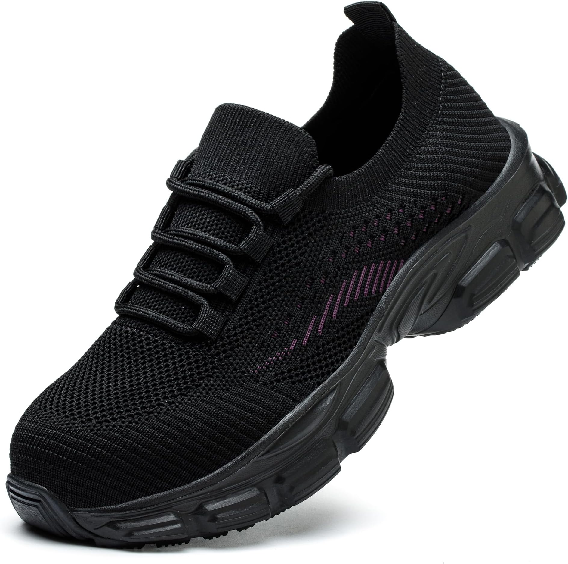 JUDBFSteel Toe Shoes for Women Lightweight Slip Resistant Work Shoes for Women