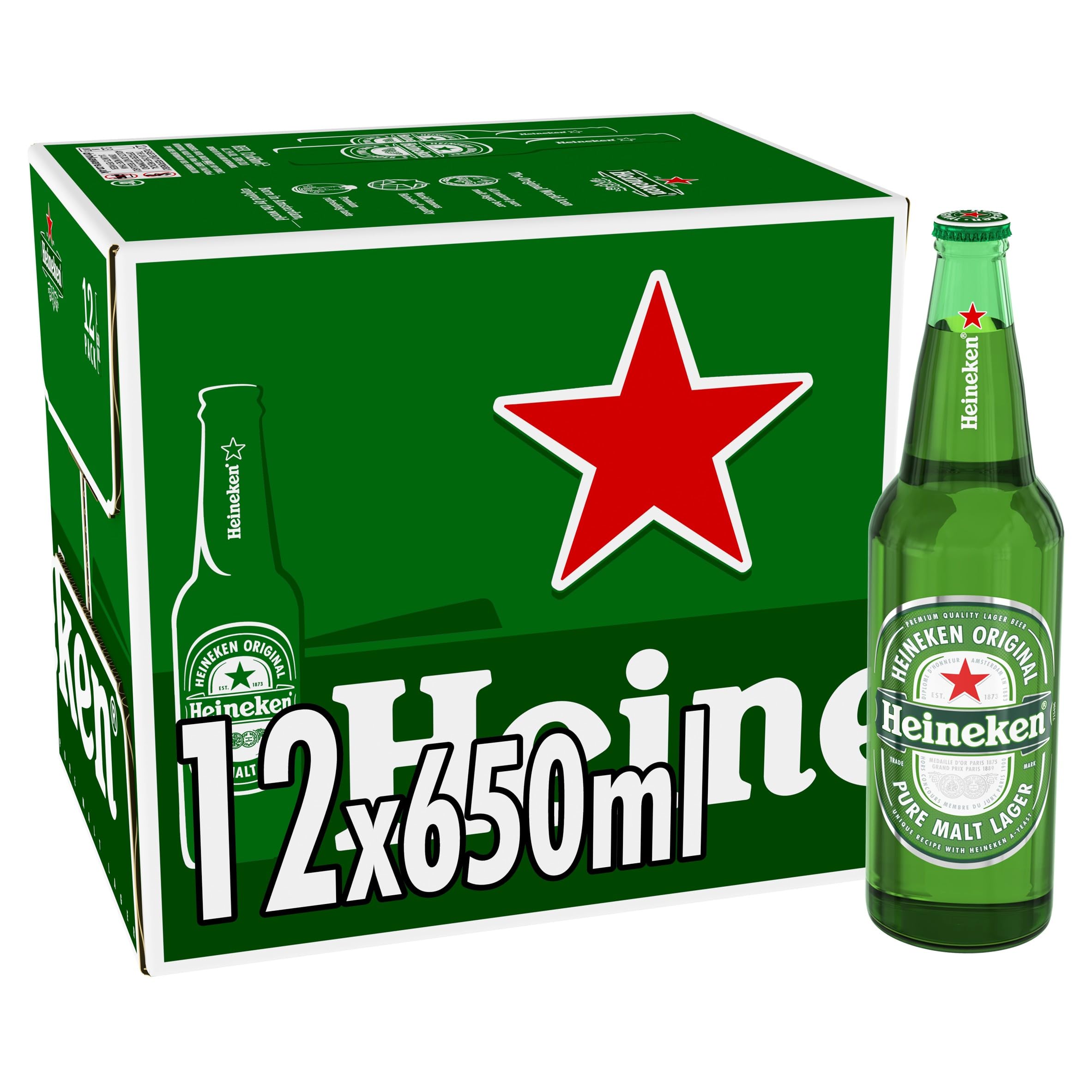 Heineken Beer Lager 12x650ml Bottle