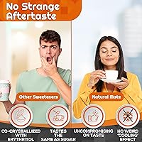 Vista 4 de Monk Fruit - Edulcorante sin calorías (2 dulces de azúcar, original), 16 onzas, polvo granular mezclado con eritritol, alternativa dulce y natural